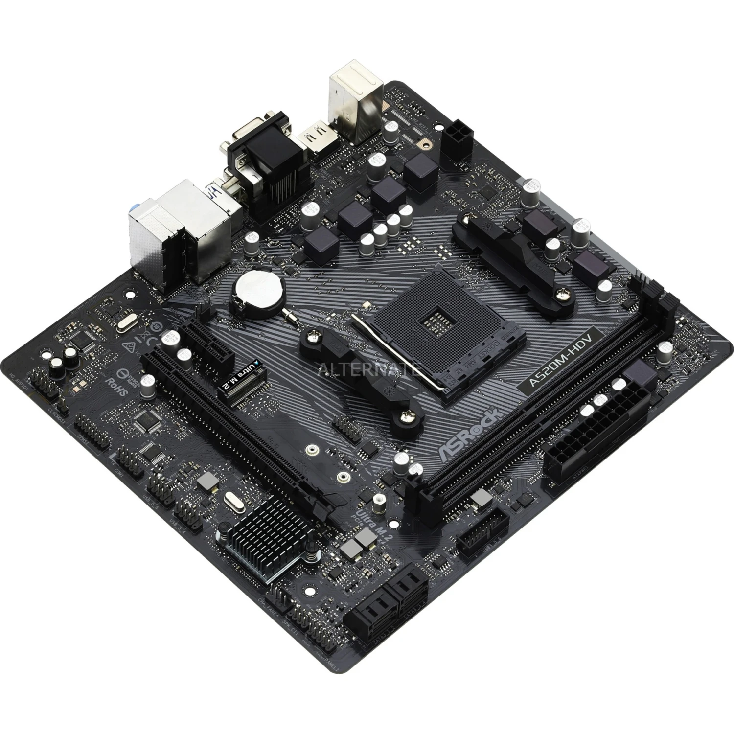 Sockel AM4 ASRock A520M-HDV, Mainboard 2 Sockel AM4 ASRock A520M-HDV, Mainboard – Bild 2