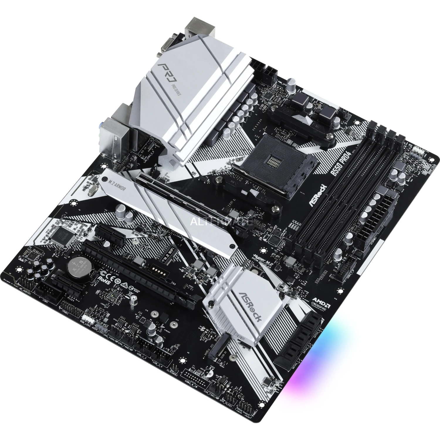 Sockel AM4 ASRock B550 Pro4, Mainboard 4 Sockel AM4 ASRock B550 Pro4, Mainboard – Bild 4