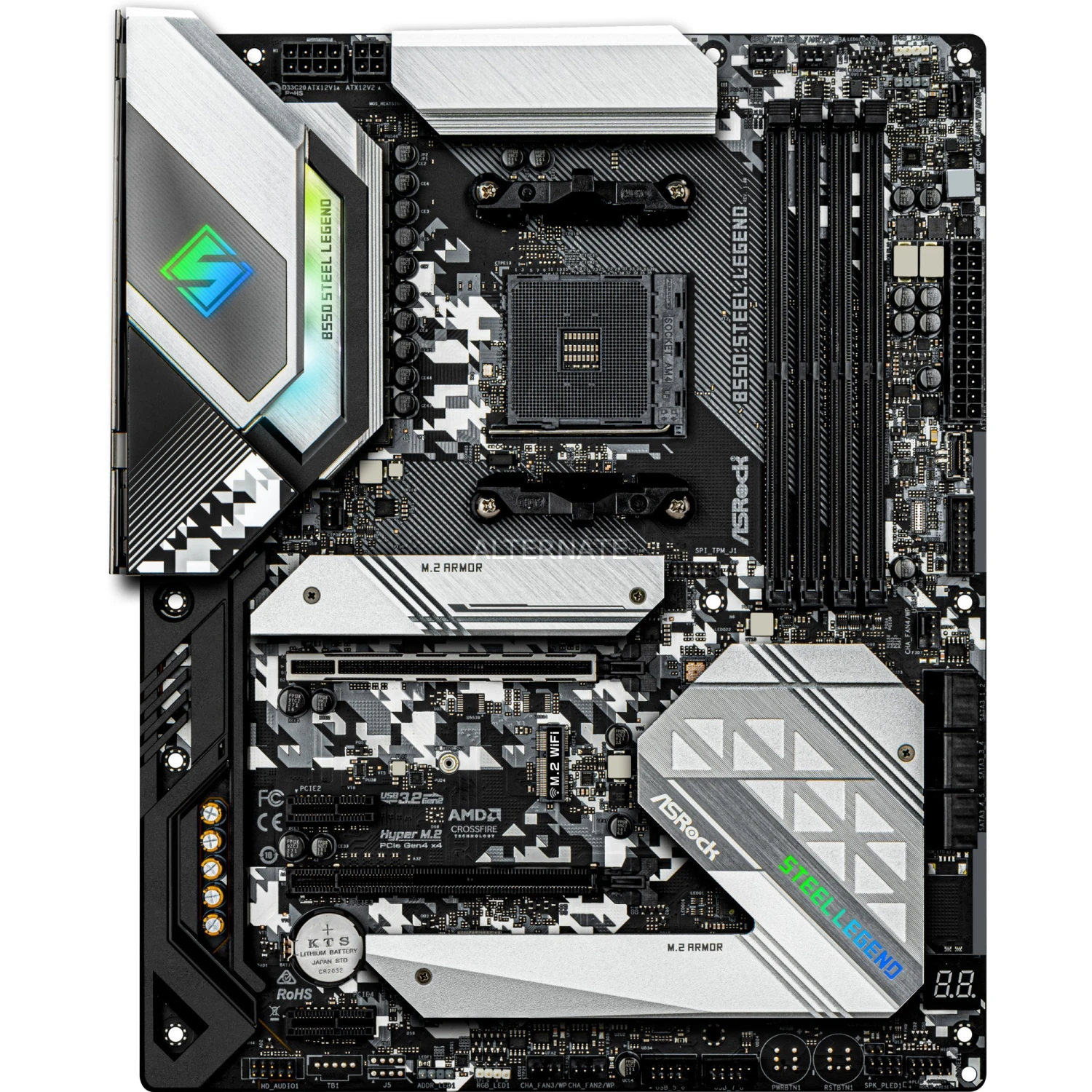 Sockel AM4 ASRock B550 Steel Legend, Mainboard 3 Sockel AM4 ASRock B550 Steel Legend, Mainboard – Bild 3
