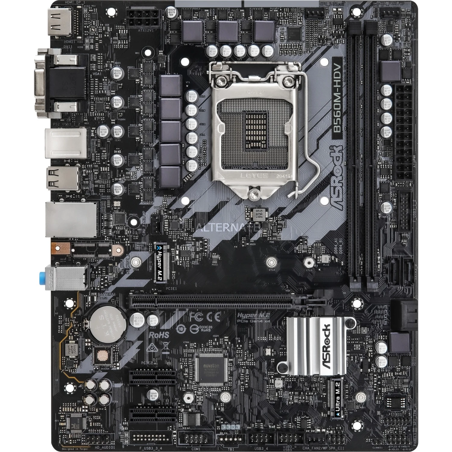 Sockel 1200 ASRock B560M-HDV, Mainboard 2 Sockel 1200 ASRock B560M-HDV, Mainboard – Bild 2
