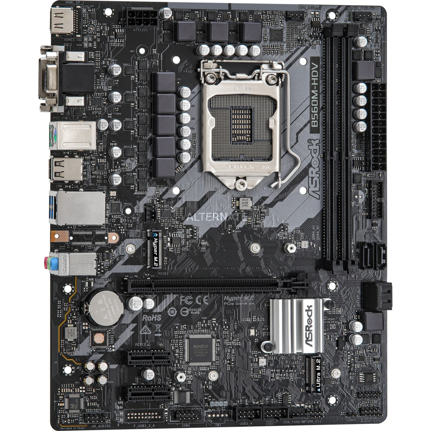 Sockel 1200 ASRock B560M-HDV, Mainboard 3 Sockel 1200 ASRock B560M-HDV, Mainboard – Bild 3