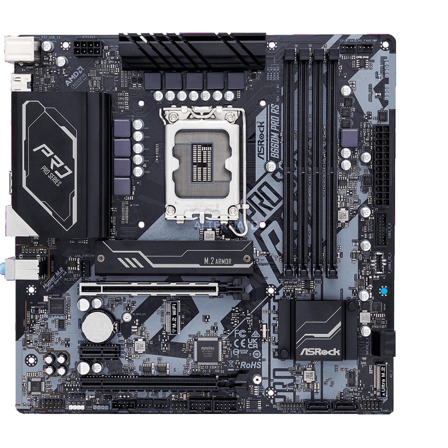 Sockel 1700 ASRock B660M PRO RS, Mainboard 2 Sockel 1700 ASRock B660M PRO RS, Mainboard – Bild 2