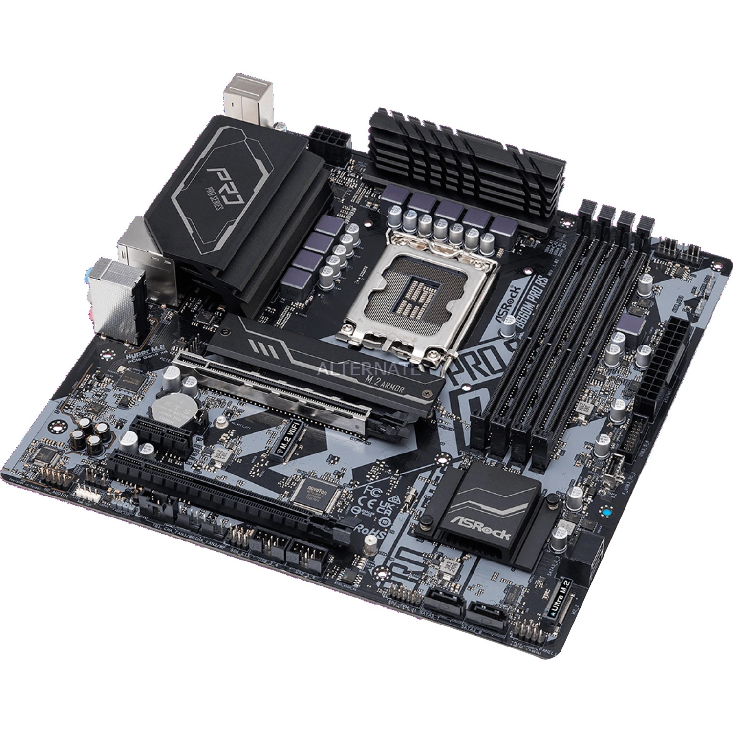 Sockel 1700 ASRock B660M PRO RS, Mainboard 3 Sockel 1700 ASRock B660M PRO RS, Mainboard – Bild 3