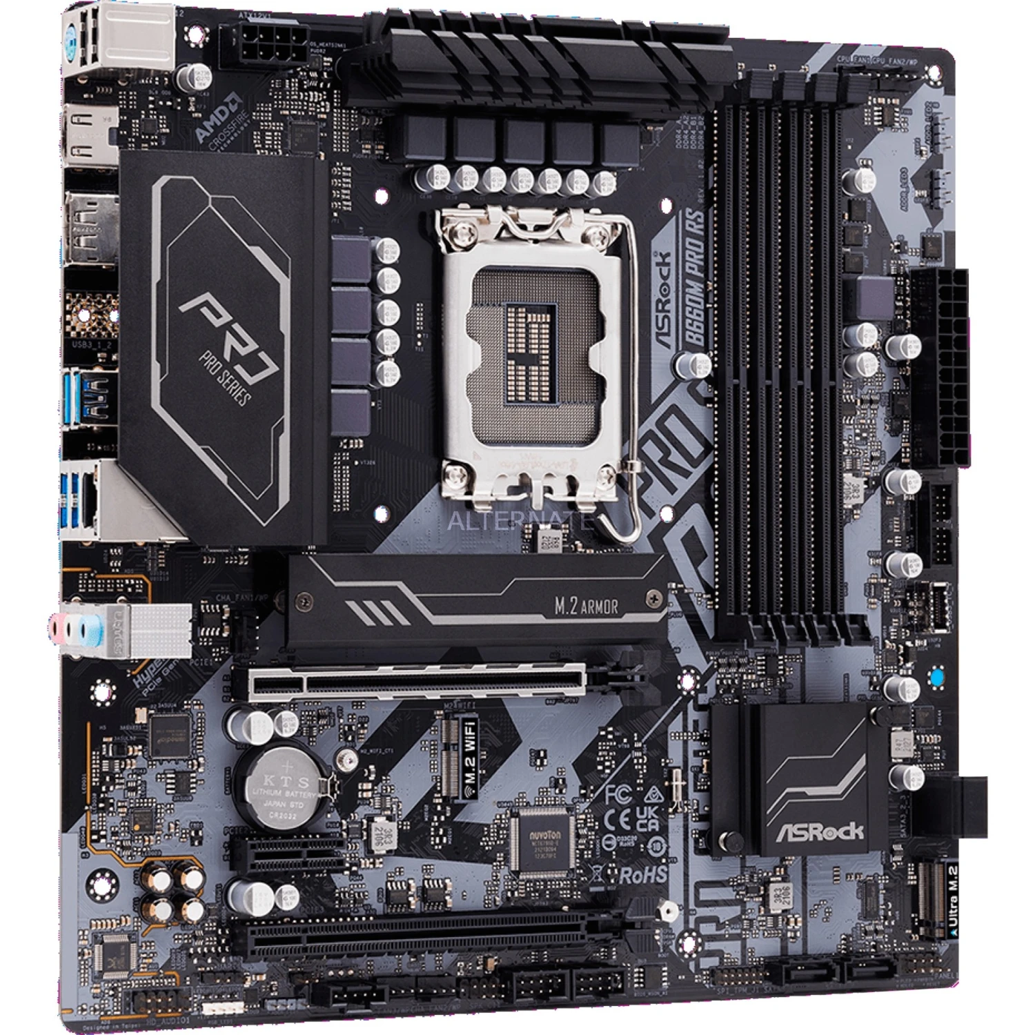 Sockel 1700 ASRock B660M PRO RS, Mainboard 4 Sockel 1700 ASRock B660M PRO RS, Mainboard – Bild 4