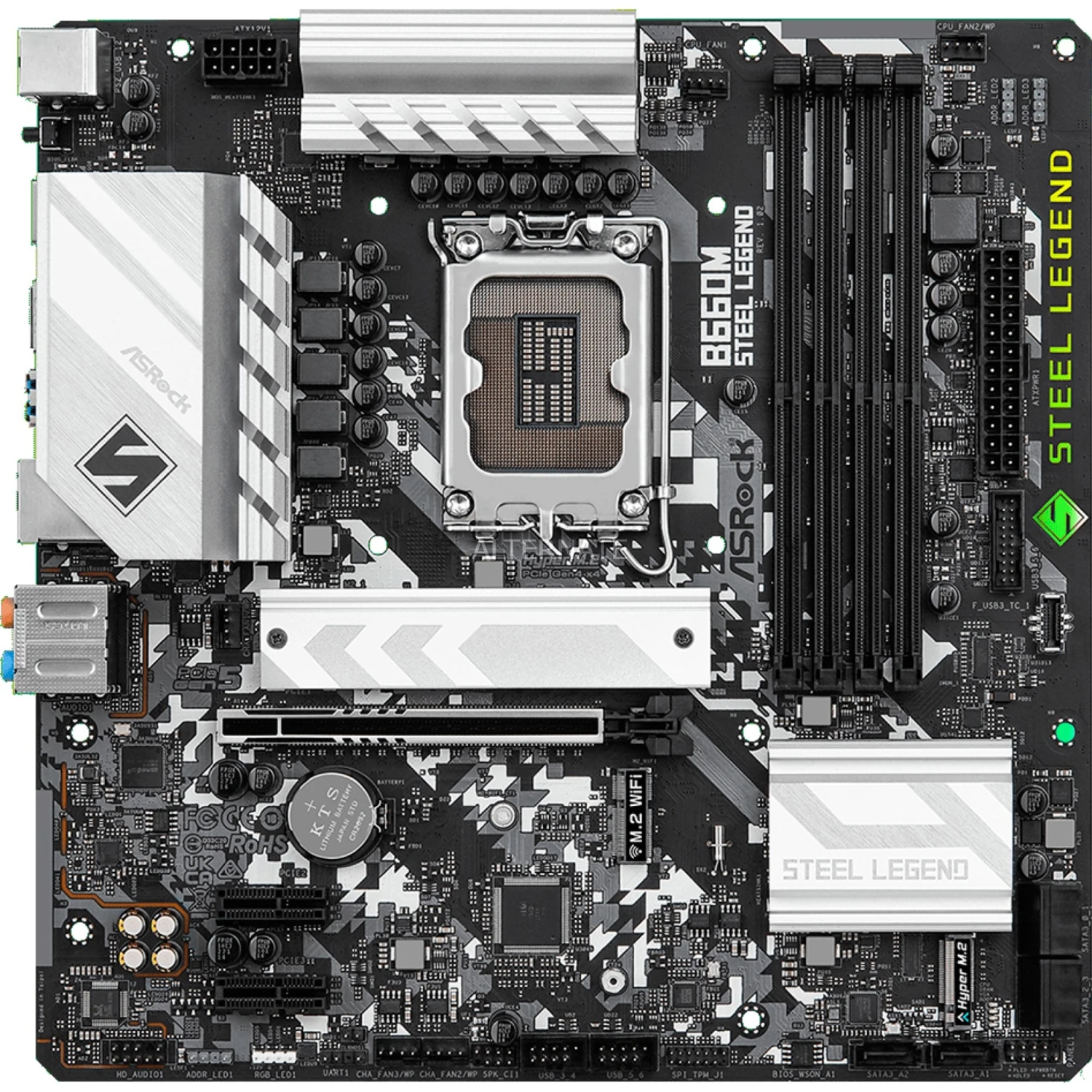 Sockel 1700 ASRock B660M Steel Legend, Mainboard 2 Sockel 1700 ASRock B660M Steel Legend, Mainboard – Bild 2