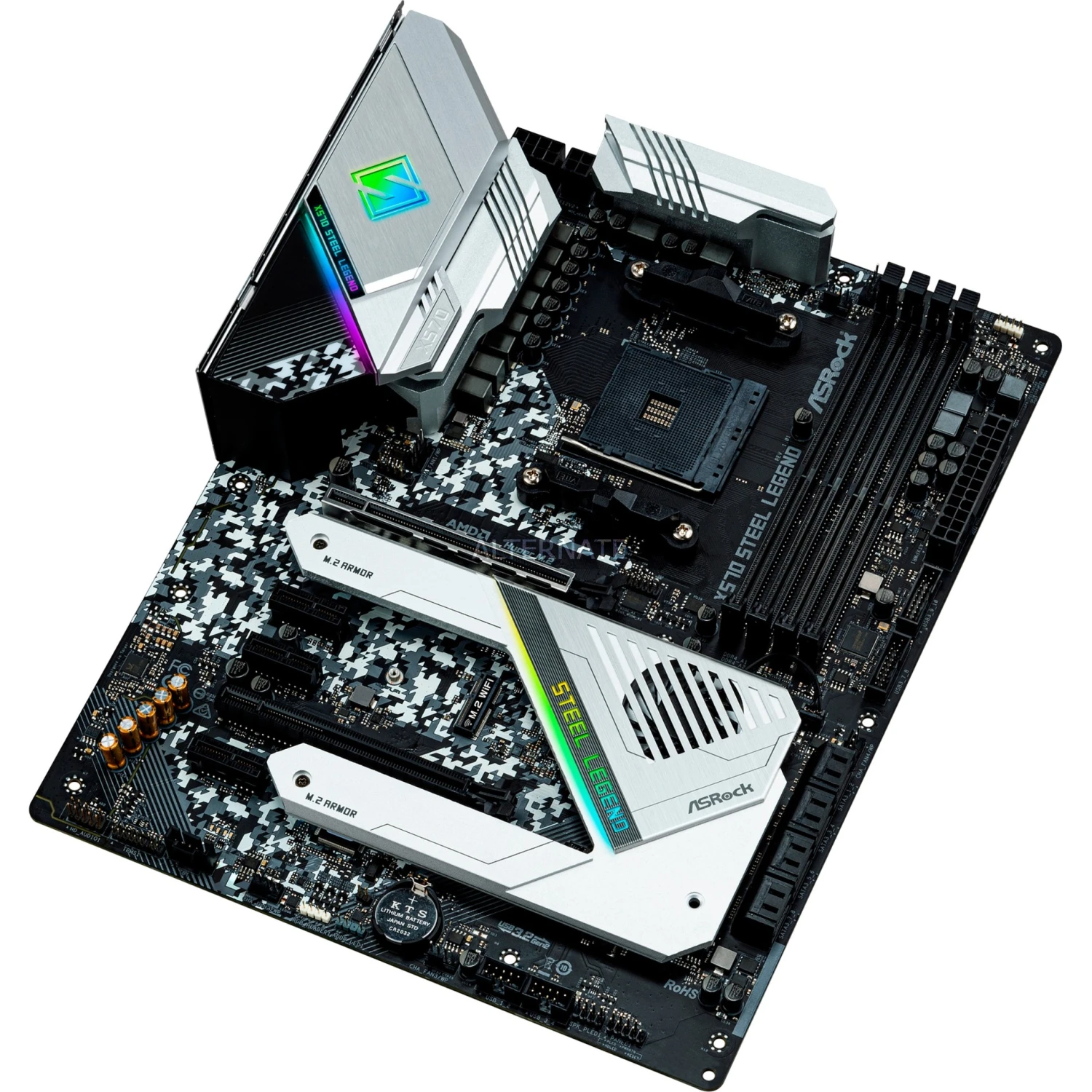 Sockel AM4 ASRock X570 STEEL LEGEND, Mainboard (schwarz/metall) 4 Sockel AM4 ASRock X570 STEEL LEGEND, Mainboard (schwarz/metall) – Bild 4