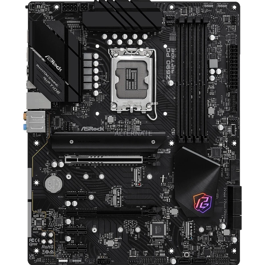 Sockel 1700 ASRock Z690 PG Riptide, Mainboard 3 Sockel 1700 ASRock Z690 PG Riptide, Mainboard – Bild 3
