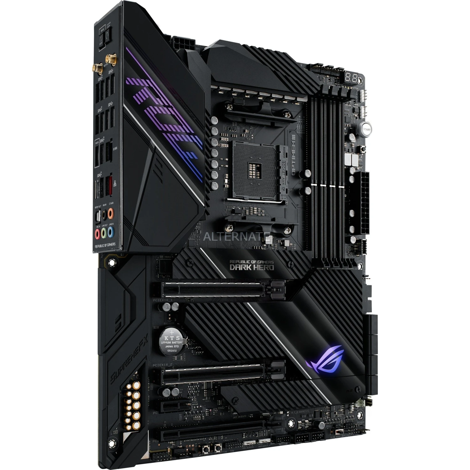 Sockel AM4 ASUS ROG CROSSHAIR VIII DARK HERO, Mainboard 2 Sockel AM4 ASUS ROG CROSSHAIR VIII DARK HERO, Mainboard – Bild 2