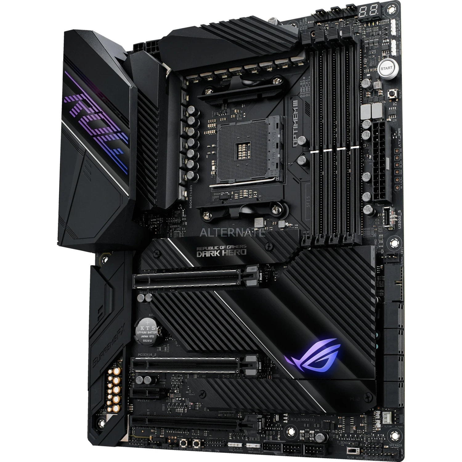 Sockel AM4 ASUS ROG CROSSHAIR VIII DARK HERO, Mainboard 4 Sockel AM4 ASUS ROG CROSSHAIR VIII DARK HERO, Mainboard – Bild 4