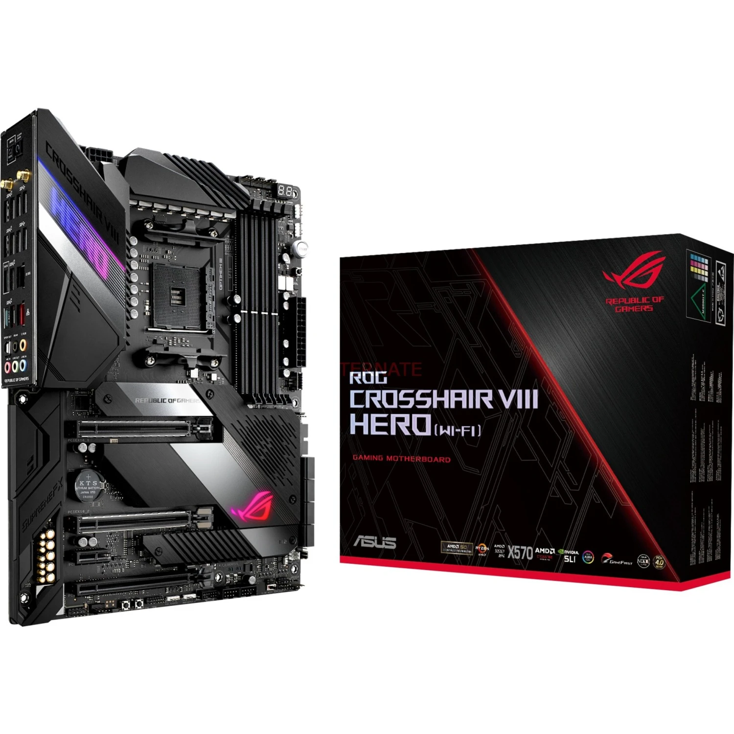 Sockel AM4 ASUS ROG CROSSHAIR VIII HERO WIFI, Mainboard 1 Sockel AM4 ASUS ROG CROSSHAIR VIII HERO WIFI, Mainboard