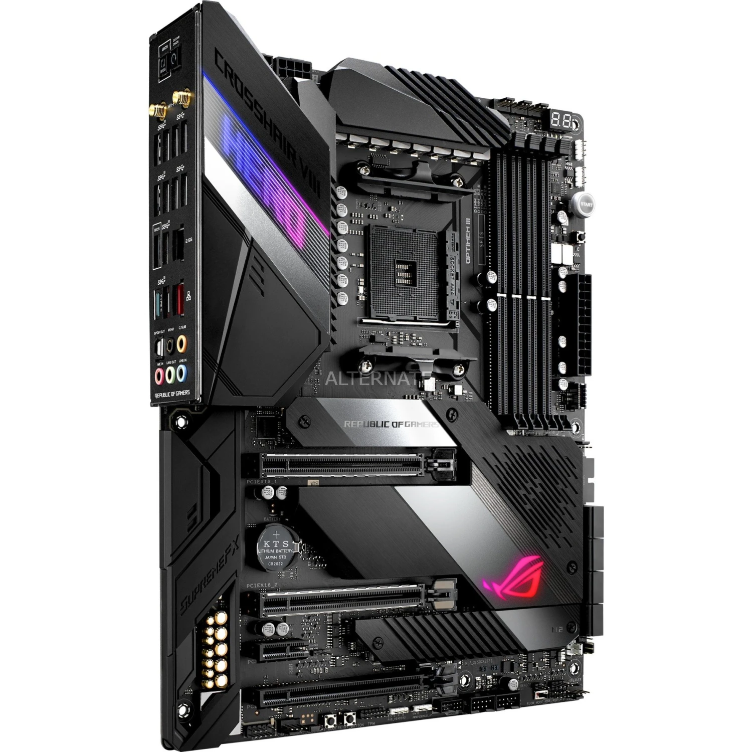 Sockel AM4 ASUS ROG CROSSHAIR VIII HERO WIFI, Mainboard 4 Sockel AM4 ASUS ROG CROSSHAIR VIII HERO WIFI, Mainboard – Bild 4