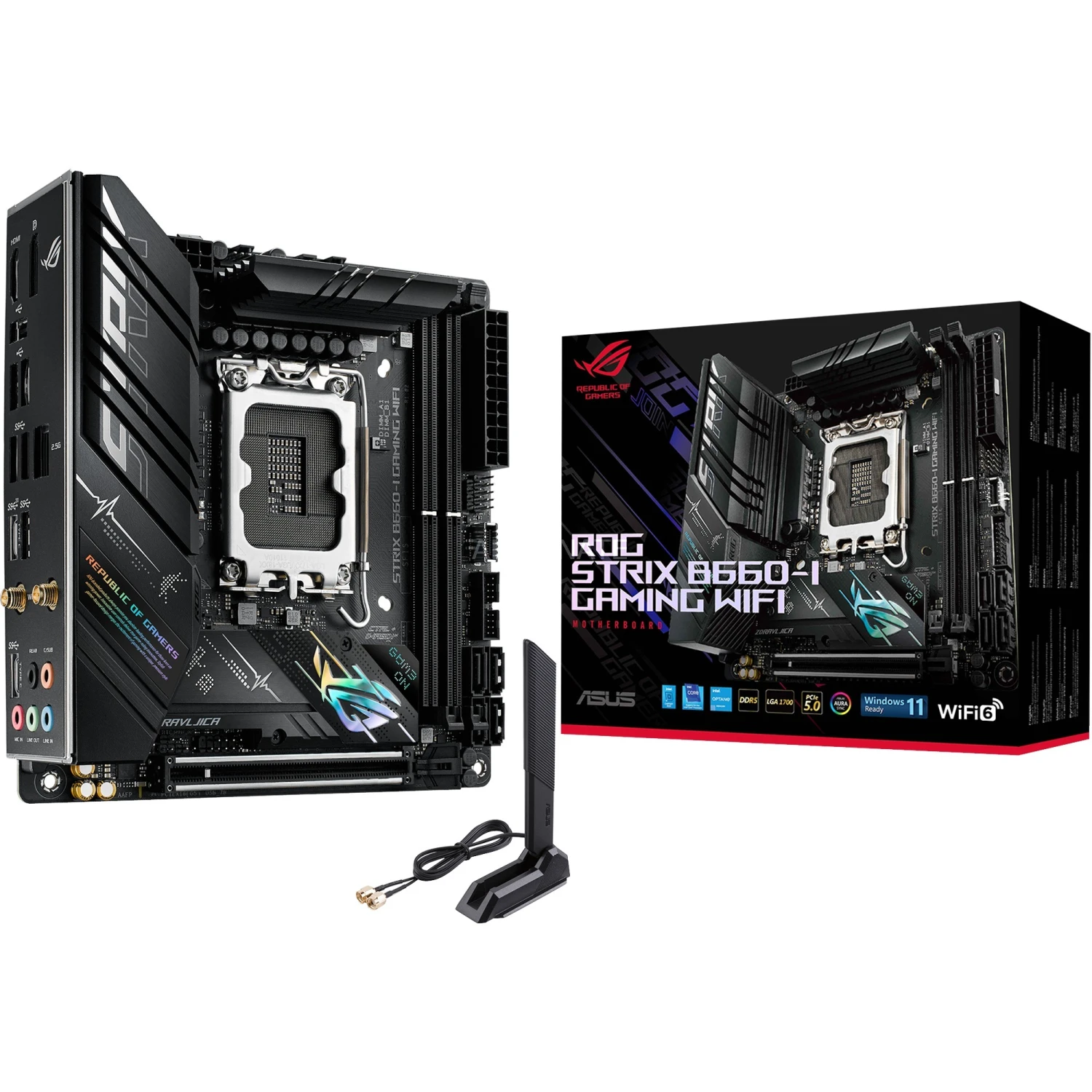 Mini-ITX Mainboards ASUS ROG STRIX B660-I GAMING WIFI, Mainboard 1 Mini-ITX Mainboards ASUS ROG STRIX B660-I GAMING WIFI, Mainboard