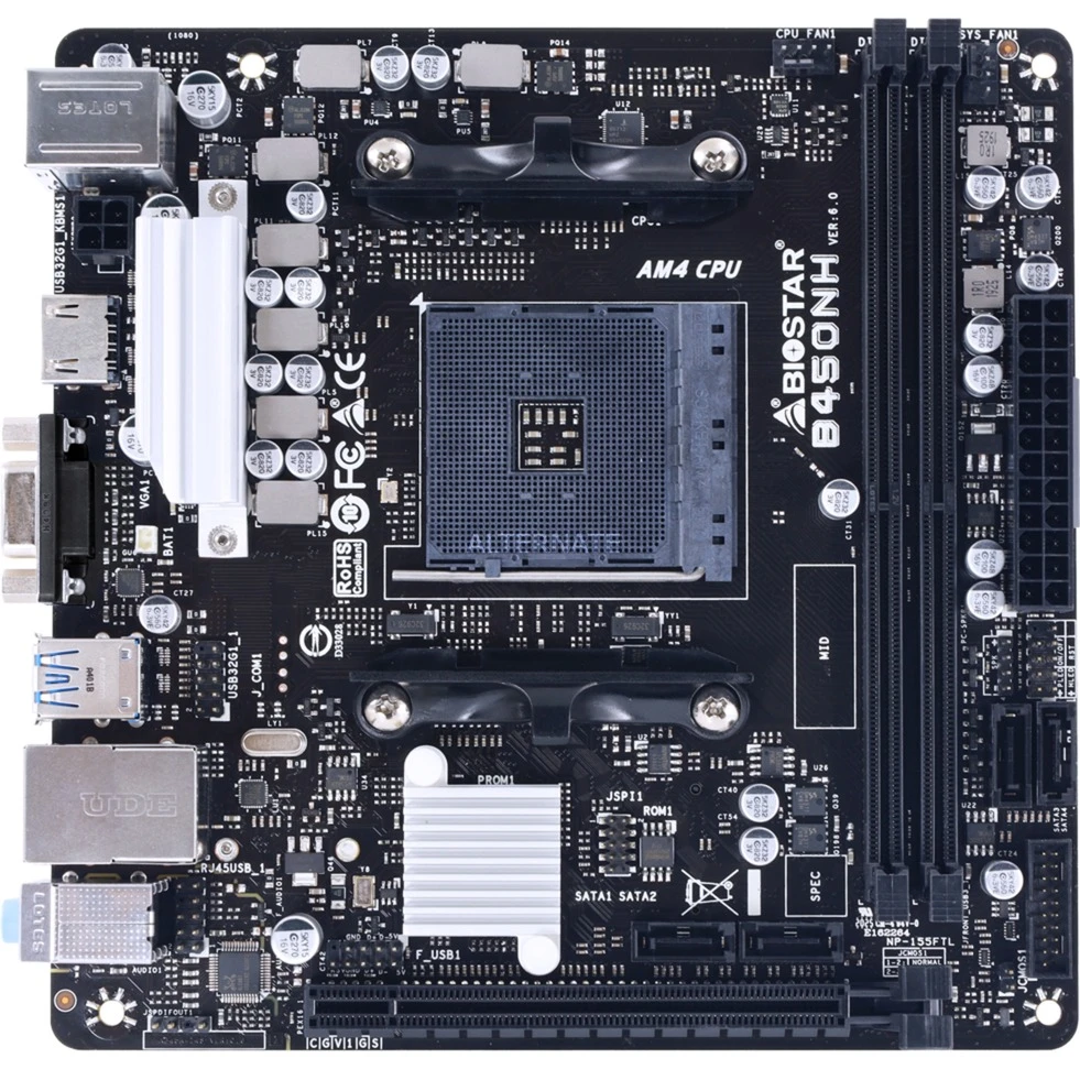 Mini-ITX Mainboards Biostar B450NH 6.0, Mainboard 2 Mini-ITX Mainboards Biostar B450NH 6.0, Mainboard – Bild 2