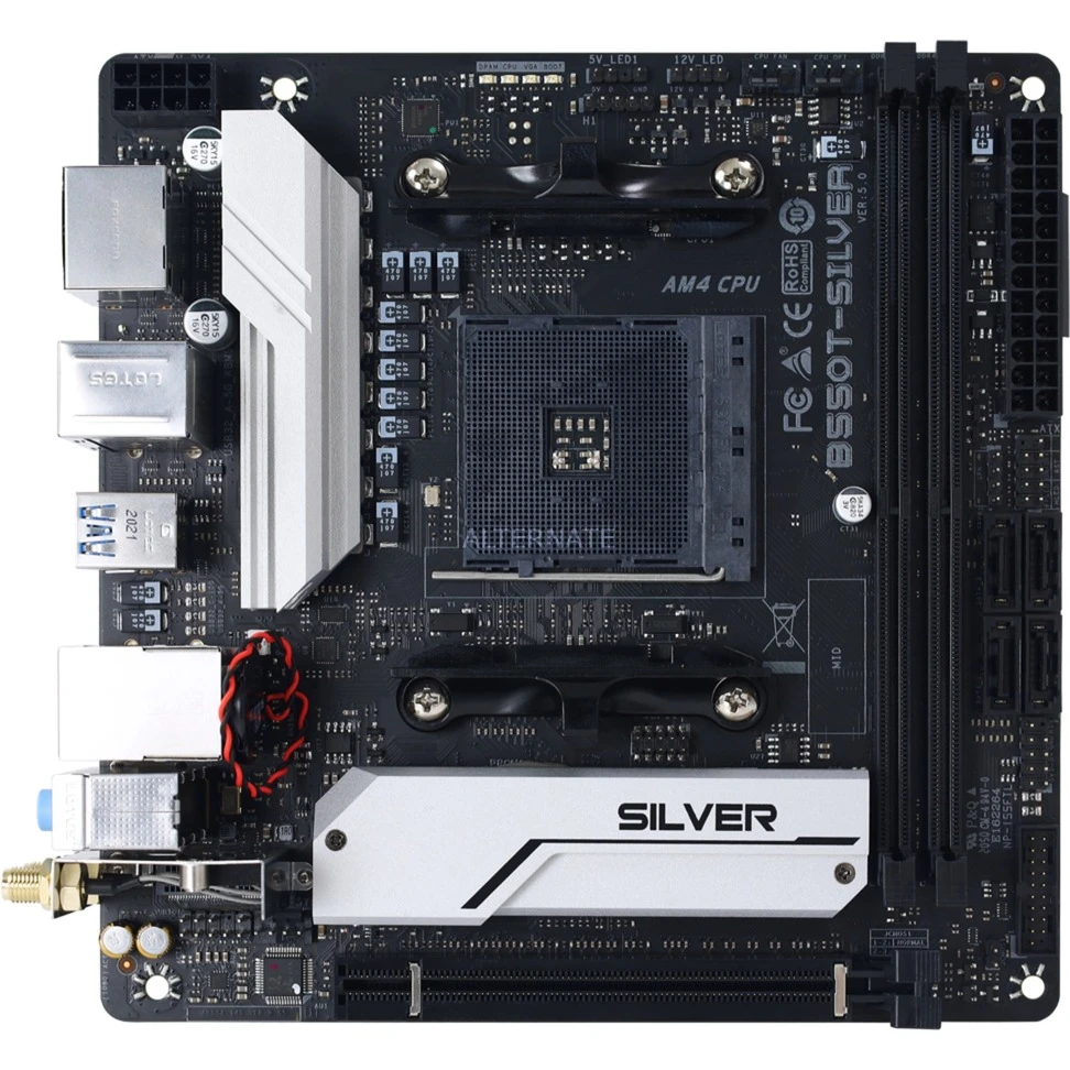 Mini-ITX Mainboards Biostar B550T-Silver V 5x, Mainboard 2 Mini-ITX Mainboards Biostar B550T-Silver V 5x, Mainboard – Bild 2