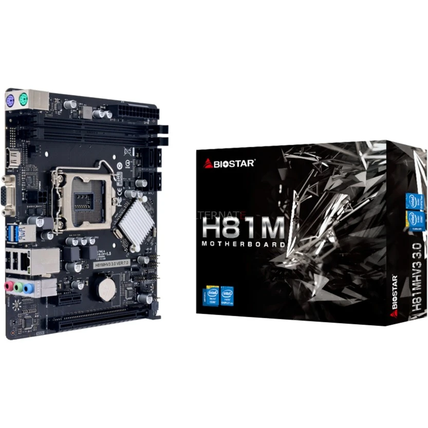 Sockel 1150 Biostar H81MHV3 3.0, Mainboard 1 Sockel 1150 Biostar H81MHV3 3.0, Mainboard