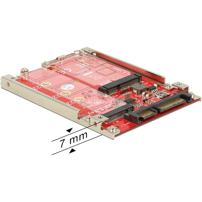 Controller DeLOCK 2.5" Konverter SATA 22 Pin > M.2 / MSATA (mit Rahmen 7 Mm) – Bild 2
