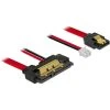 Raspberry Pi DeLOCK Adapterkabel SATA 7Pin + 2Pin > SATA 22Pin (schwarz/rot, 20cm, 22Pin-Buchse Gerade)