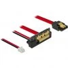 Raspberry Pi DeLOCK Adapterkabel SATA 7Pin + 2Pin > SATA 22Pin (schwarz/rot, 20cm, 22Pin-Stecker Abgewinkelt)