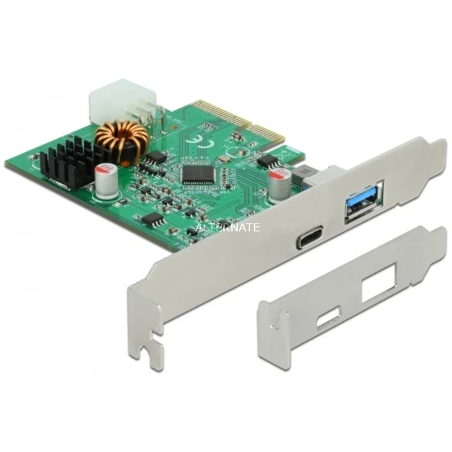 DeLOCK DeLOCK PCIe X4>1x Extern USB-C 3.2 Gen 2 + USB-A 3.2 Gen 2, USB-Controller