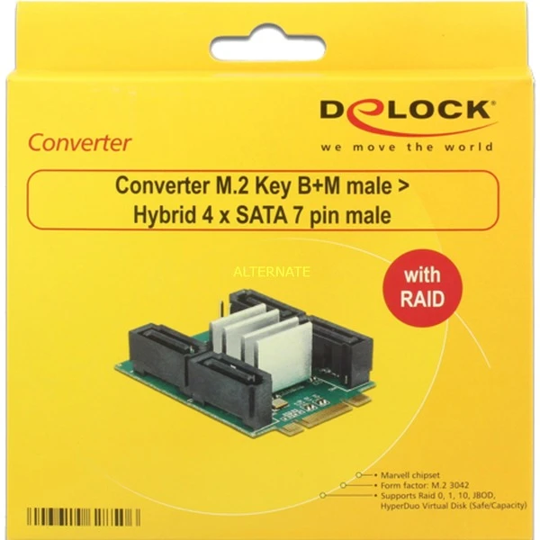 Hardware DeLOCK Konverter B+M ST>Hybrid 4x SATA, Adapter 5 Hardware DeLOCK Konverter B+M ST>Hybrid 4x SATA, Adapter – Bild 5