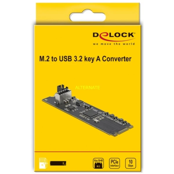 Controller DeLOCK Konverter M.2 B+M Stecker > 1x Intern USB 3.2 Gen 2 Key A 20 Pin – Bild 5