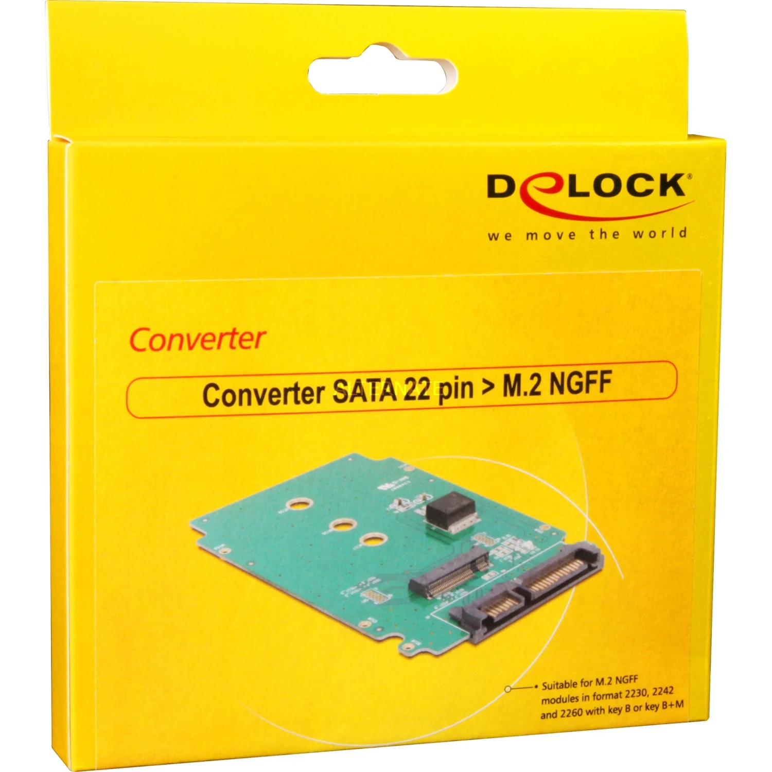 Controller DeLOCK Konverter SATA 22Pin>M.2 NGFF, Adapter 4 Controller DeLOCK Konverter SATA 22Pin>M.2 NGFF, Adapter – Bild 4