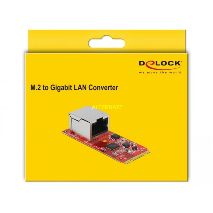 Mainboard Zubehör DeLOCK M.2 Konverter Key B+M Zu 1 X RJ45 Gigabit LAN Port Horizontal – Bild 4