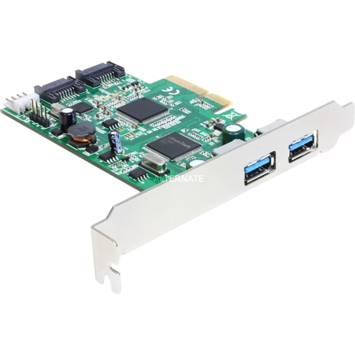 DeLOCK PCI Express Karte > 2x USB 3.0, 2x SATA, Controller – Bild 2