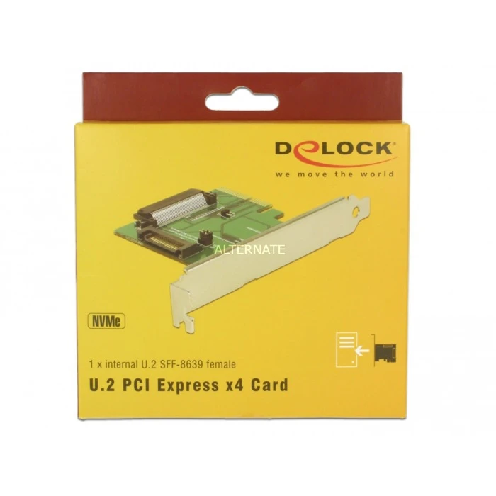 Mainboard Zubehör DeLOCK PCI Express X4 Karte > 1 X Intern U.2 NVMe SFF-8639 Buchse, Controller