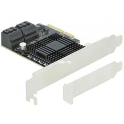 Controller DeLOCK PCIe 5P SATA X4 LP, Schnittstellenkarte