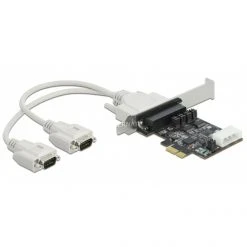 Controller DeLOCK PCIe > 2x Seriell RS-232 Mit 5V/12V, Schnittstellenkarte