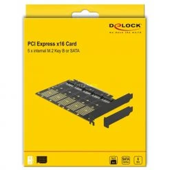 Controller DeLOCK PCIe X16Karte > 5x M.2 Key B -Mainboards Verkaufsgeschäft DeLOCK PCIe x16Karte 5x M 2 Key B@@1656099 5