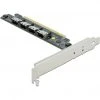 Controller DeLOCK PCIe X16 Karte Zu 4 X Intern SFF-8654 4i NVMe - Bifurcation, Schnittstellenkarte
