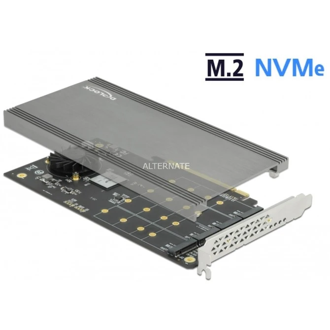 Controller DeLOCK PCIe X16 > 4 X NVMe M.2 Key M, Konverter – Bild 4