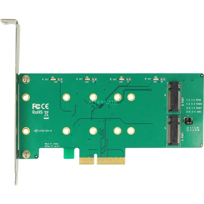 DeLOCK PCIe X1 > 2 X M.2 Key B, Serial ATA-Controller – Bild 3
