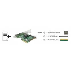 Controller DeLOCK PCIe X4 U.2 NVMe-1xSFF-8643 4i, Adapter (silber) -Mainboards Verkaufsgeschäft DeLOCK PCIe x4 U 2 NVMe 1xSFF 8643 4i Adapter@@fpuvh019 5