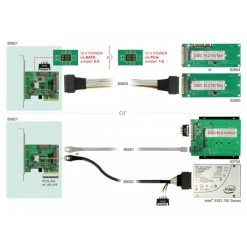 Controller DeLOCK PCIe X4 U.2 NVMe-1xSFF-8654 4i, Adapter (silber) -Mainboards Verkaufsgeschäft DeLOCK PCIe x4 U 2 NVMe 1xSFF 8654 4i Adapter@@fpuvh018 3