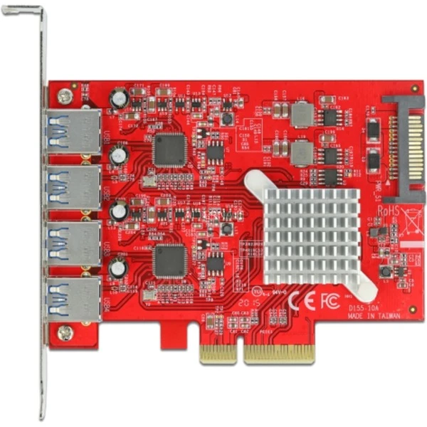 DeLOCK PCIe X4 > 4x Extern USB-A 3.2 Gen 2, USB-Controller – Bild 3