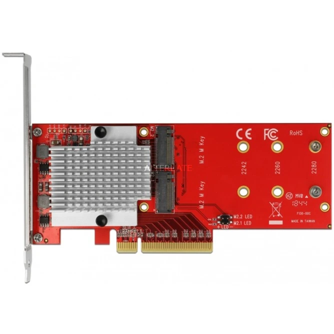 Controller DeLOCK PCIe X8>2x Int. NVMe M.2 Key M LP, Adapter 5 Controller DeLOCK PCIe X8>2x Int. NVMe M.2 Key M LP, Adapter – Bild 5