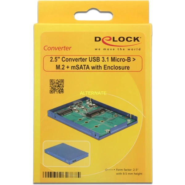 Controller DeLOCK USB3.1 Micro-B Bu>M.2+ MSATA 2,5", Konverter – Bild 4