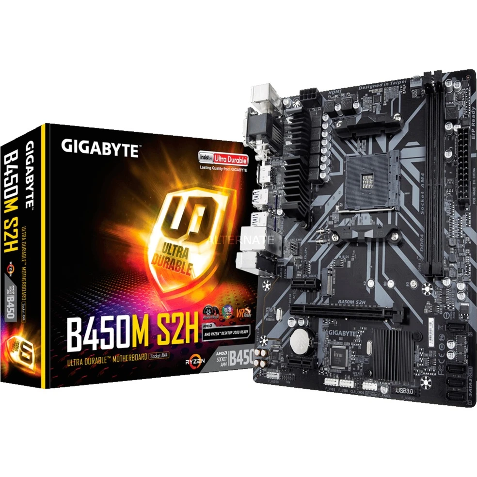 Sockel AM4 GIGABYTE B450M S2H, Mainboard 1 Sockel AM4 GIGABYTE B450M S2H, Mainboard