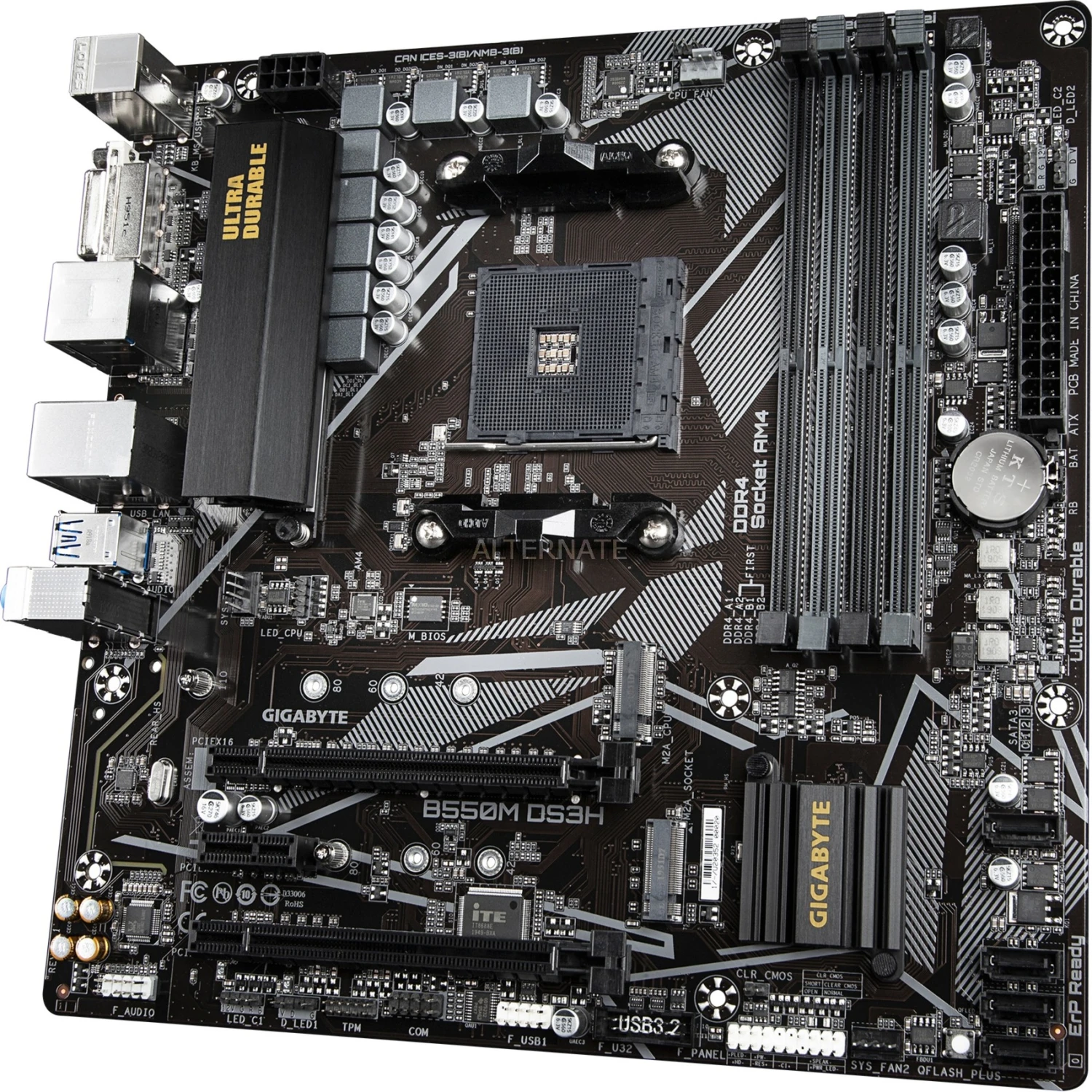 Sockel AM4 GIGABYTE B550M DS3H, Mainboard 4 Sockel AM4 GIGABYTE B550M DS3H, Mainboard – Bild 4