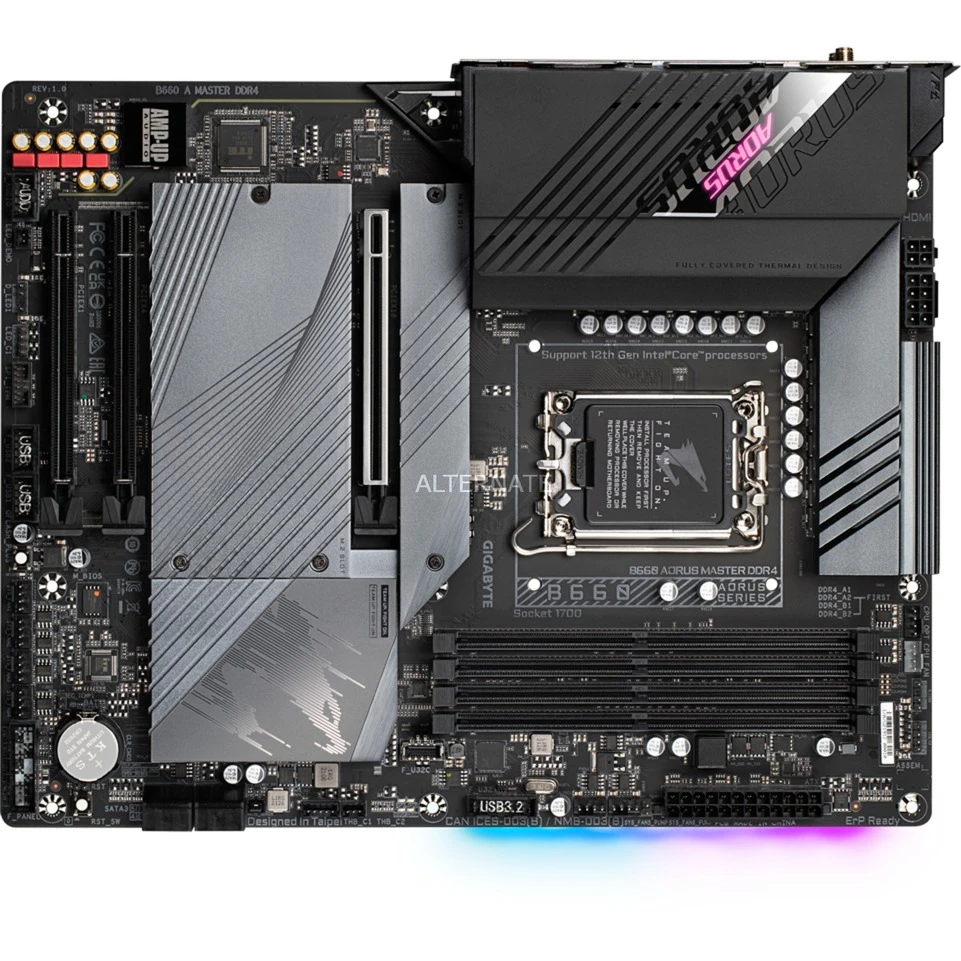 Sockel 1700 GIGABYTE B660 AORUS MASTER DDR4, Mainboard 2 Sockel 1700 GIGABYTE B660 AORUS MASTER DDR4, Mainboard – Bild 2