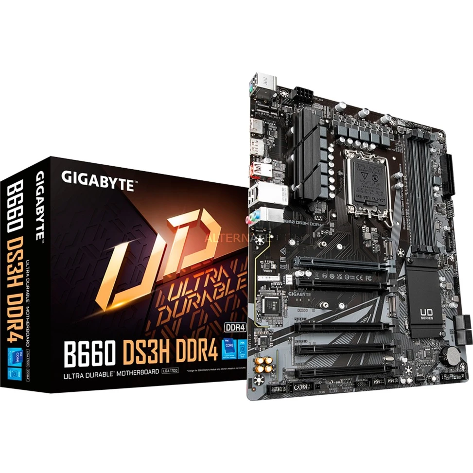 Sockel 1700 GIGABYTE B660 DS3H DDR4, Mainboard 1 Sockel 1700 GIGABYTE B660 DS3H DDR4, Mainboard