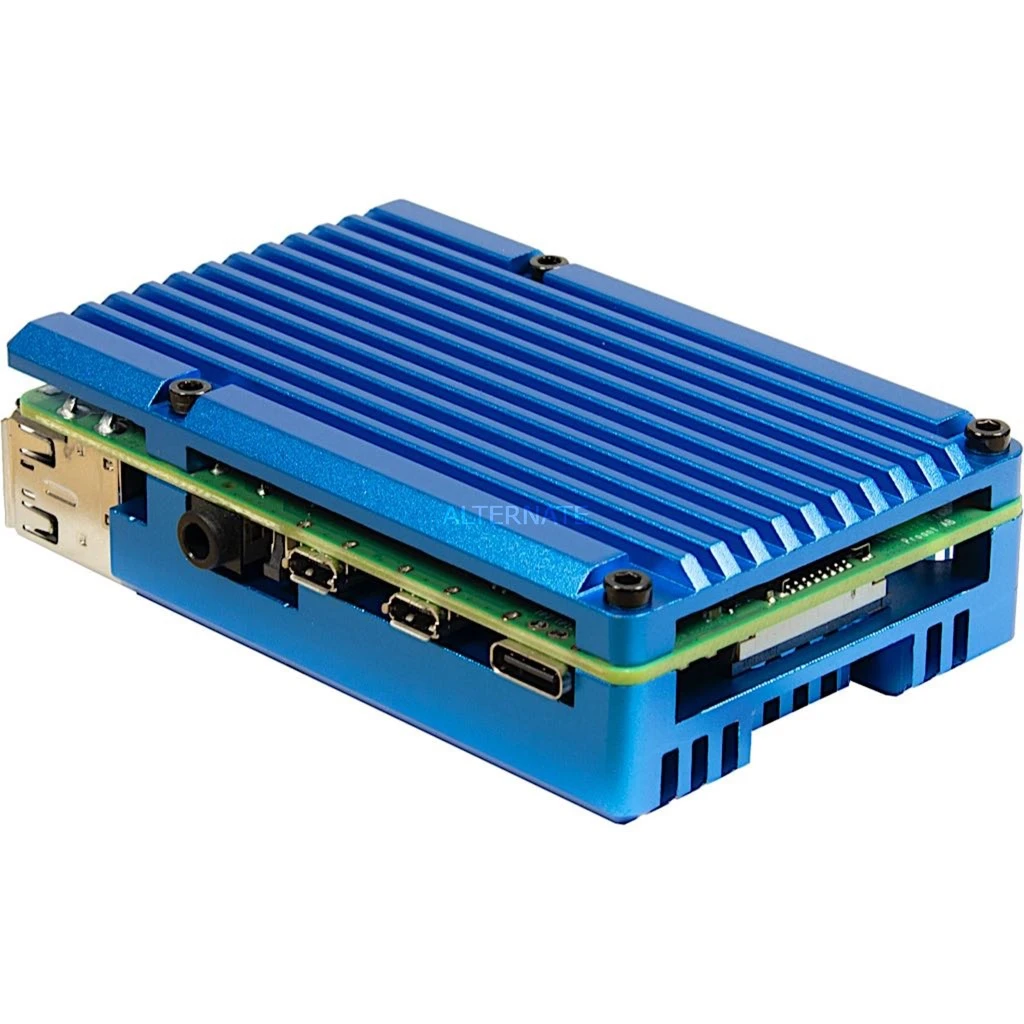 Inter-Tech ODS-721 Für Raspberry Pi 4B, Gehäuse (blau, Für Raspberry Pi 4 Modell B) – Bild 4