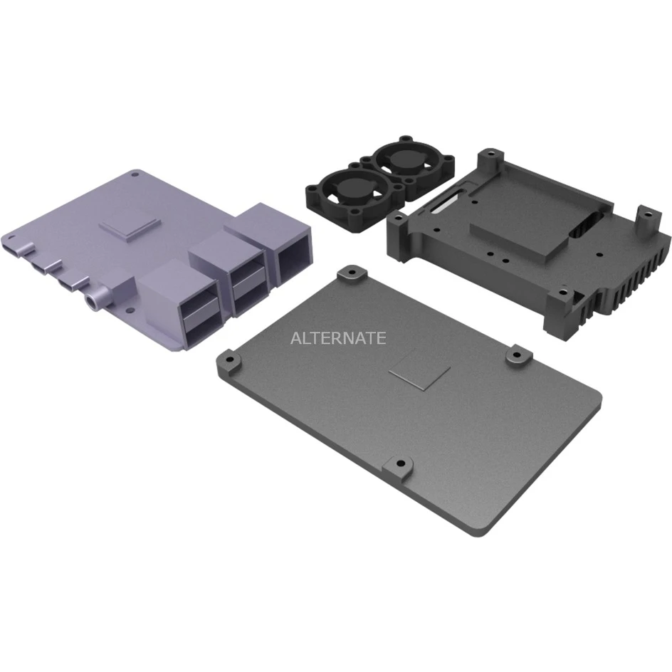 Joy-IT Aluminiumgehäuse + FAN Raspberry Pi 4 1 Joy-IT Aluminiumgehäuse + FAN Raspberry Pi 4