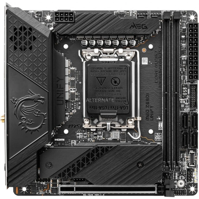Mini-ITX Mainboards MSI MEG Z690I UNIFY, Mainboard 2 Mini-ITX Mainboards MSI MEG Z690I UNIFY, Mainboard – Bild 2